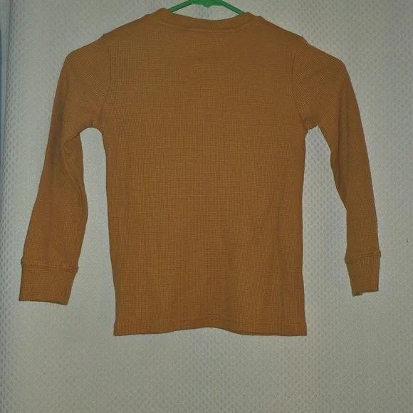 Brown Long Sleeve Henley Shirt - Picture 4 of 4